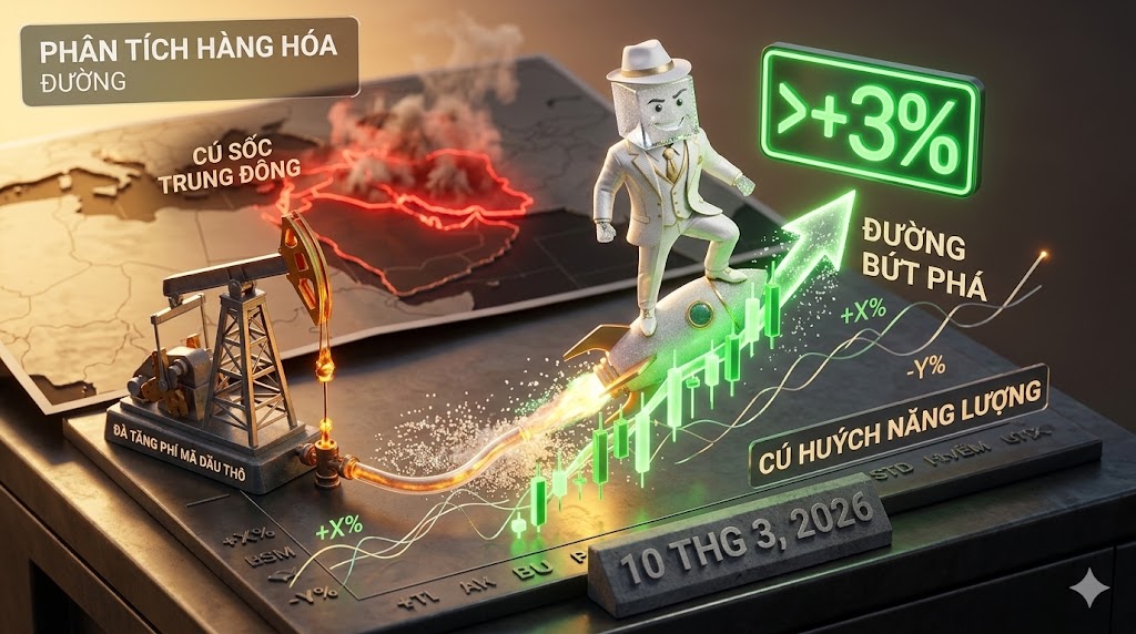 Giá đường bứt phá hơn 3%: Cú sốc từ chảo lửa Trung Đông và đà tăng phi mã của dầu thô